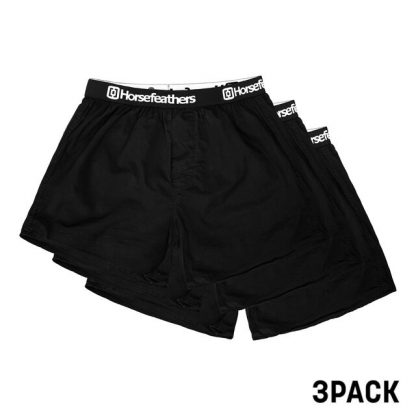 Horsefeathers trenky Frazier 3pack boxer shorts black