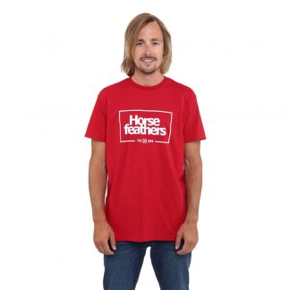 Horsefeathers pánské tričko Label true red
