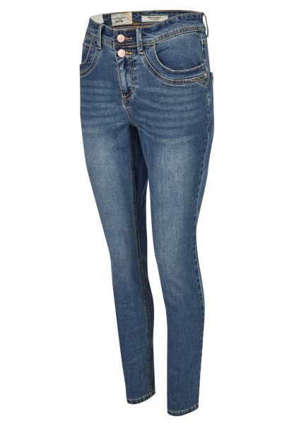 Dámské rifle Broadway Lou medium blue wash