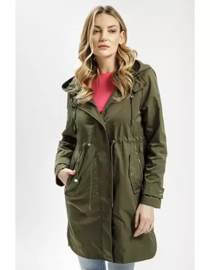 Dámská zelená parka Cross 81252-015