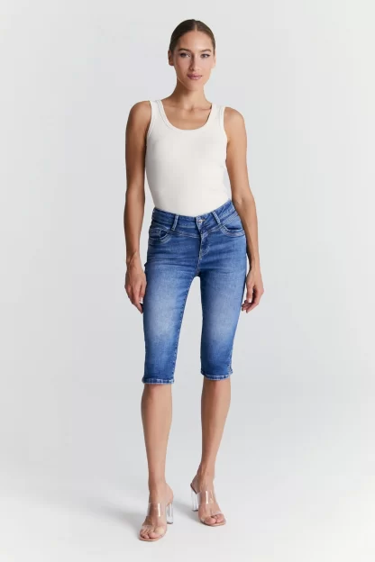 Dámské riflové kraťasy Karen medium blue C.O.J. jeans