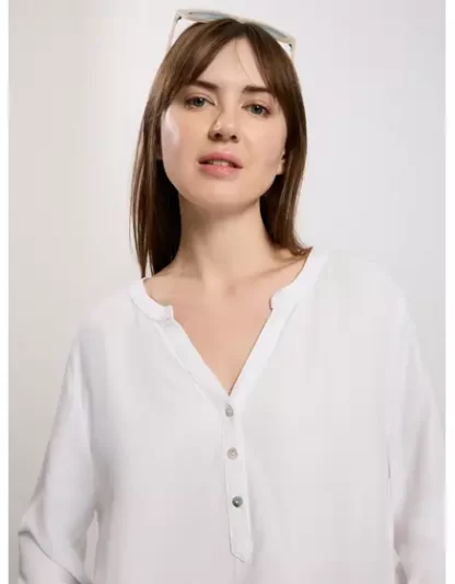 Dámská bílá košile Cross jeans 75440