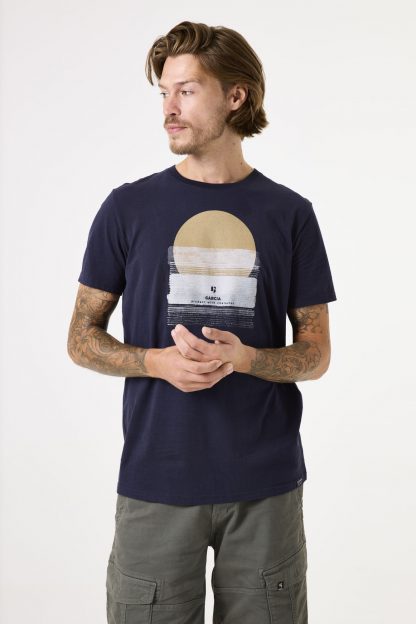 Pánské triko Garcia jeans D 51001 modré, bílé