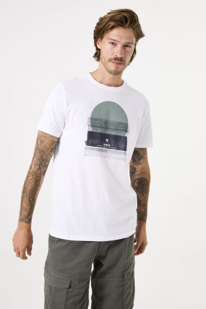 Pánské triko Garcia jeans D 51001 modré, bílé