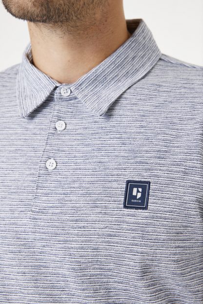 Pánské modré polo Garcia stripe blue