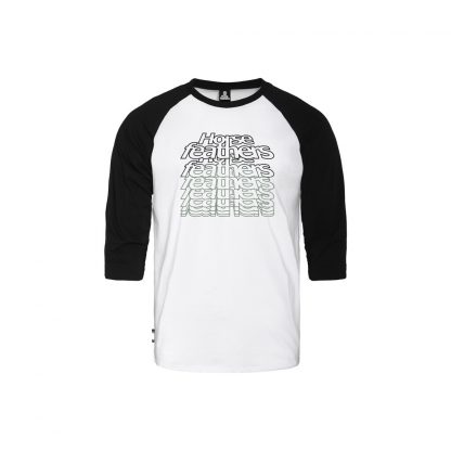 Horsefeathers Triko Rollin Raglan – white/black