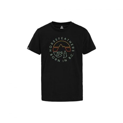 Horsefeathers Dětské triko Line Circle – moonlight blue, lotus, black