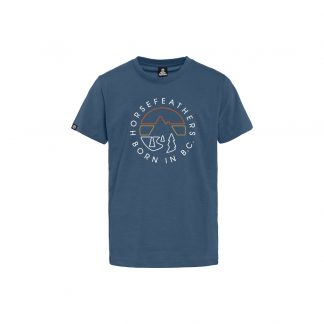 Horsefeathers Dětské triko Line Circle – moonlight blue, lotus, black