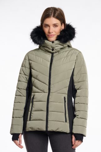 Dámská zimní bunda Rino Pelle Zayn green ash