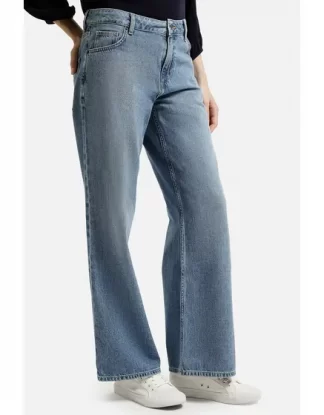 Dámské široké rifle Cross jeans středně modré P 540-013
