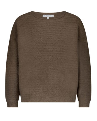 Dámský svetr Red Button Fluffy Ajour Sweater Warm Taupe