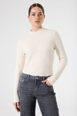 Dámské Garcia jeans tričko se stojáčkem smetanová