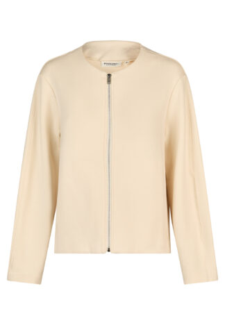 Dámská mikina na zip Broadway krémová