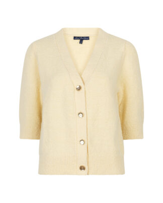 Dámský žlutý svetr s krátkým rukávem Red Button popcorn