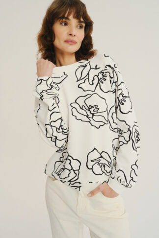 Dámská bílá vzorovaná mikina Greenpoint