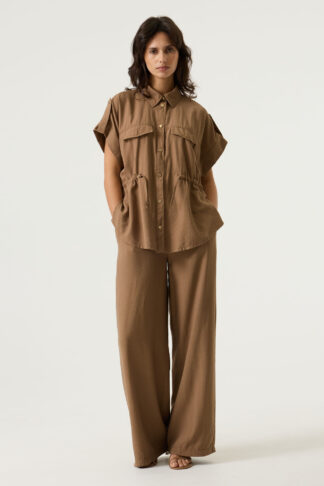 Dámské hnědé kalhoty Garcia jeans O260114