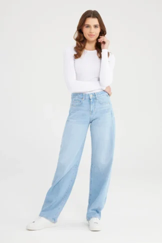 Dámské barrel rifle C.O.J. jeans Clara light blue