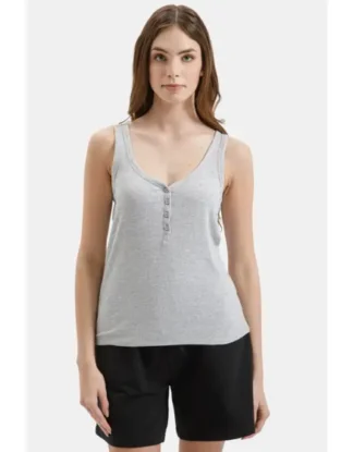 Dámské žebrované tílko Cross jeans šedá, modrá 56265