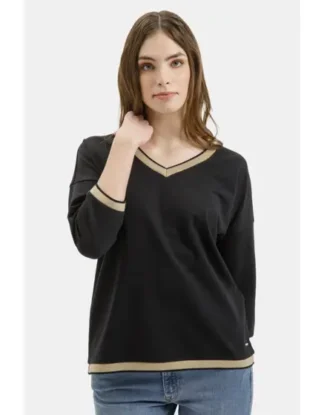 Dámská mikina Cross jeans černá, béžová 65479
