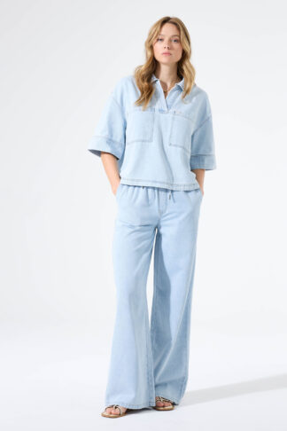 Dámské lehké široké světlé rifle Garcia jeans P260317