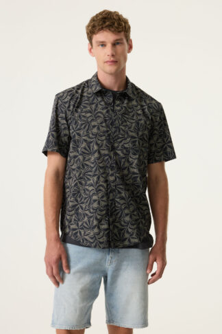 Pánská košile Garcia jeans modrá, bílá vzorovaná P261290